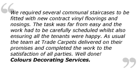 Personal attention  We aim to make selecting your flooring a smooth and stress-free experience, with highly trained staff on hand to answer your questions and provide knowledgeable guidance whenever you need it. If you prefer, our Home Consultation service lets you view selected samples in the comfort of your home, enabling you to see first-hand which best complement your interior and furnishings.